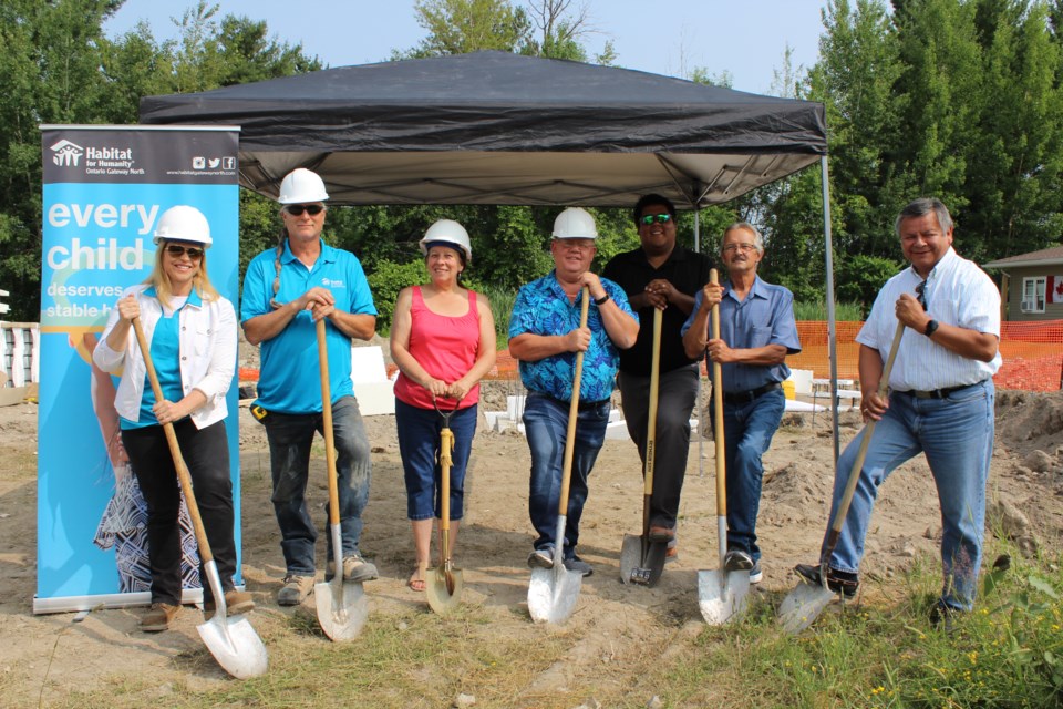 Officials broke ground Wednesday on a Habitat for Humanity project in Rama First Nation. Nathan Taylor/OrilliaMatters