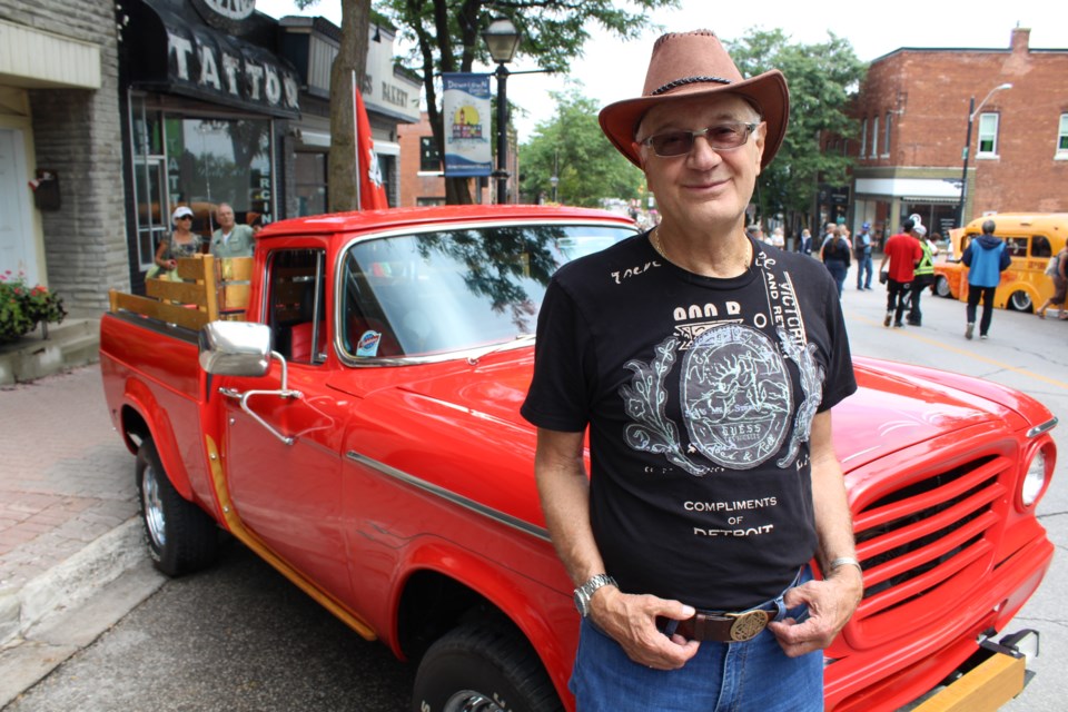 Orillia's Ray Fischer is shown with his 1963 Studebaker pickup during Saturday's Downtown Orillia Classic Car Show. Nathan Taylor/OrilliaMatters
