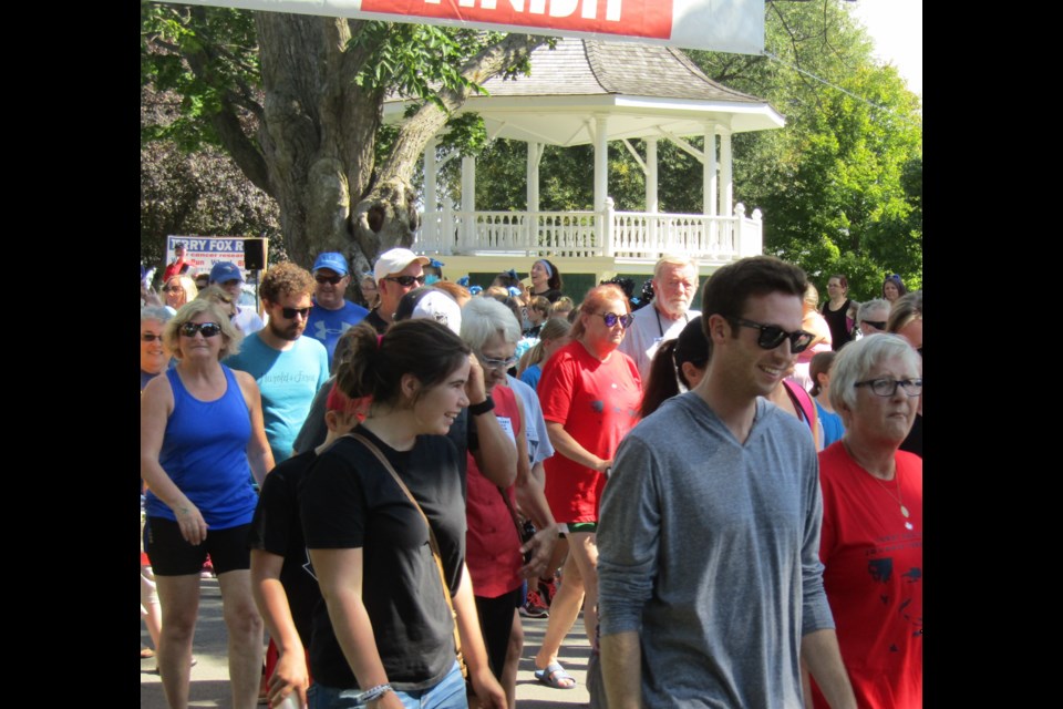 Participants are shown at the start of last year's Orillia Terry Fox Run. This year's event will take place Sept. 15. Supplied photo