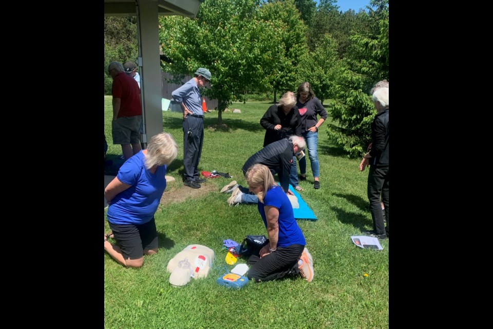 Action First Aid provided training during an event June 11 at Horseshoe Valley Memorial Park.