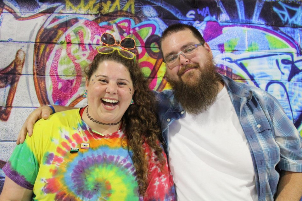 Willy McGillivray and Whitney Meadows were all smiles at the first Back to '90s Video Dance Party in July. 
