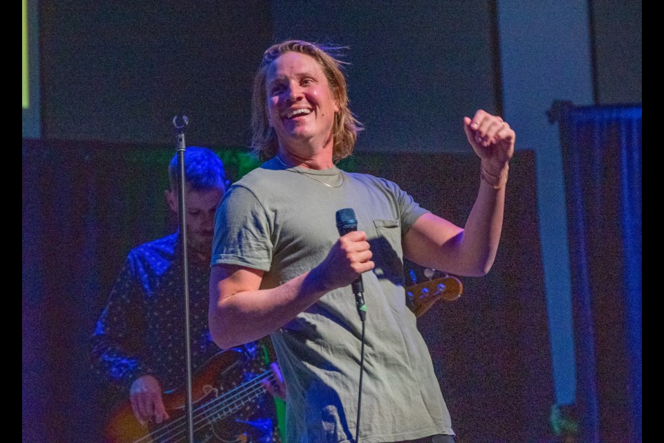 Vocalist Taylor Perkins and his band, Bleeker, returned to their hometown of Orillia on Friday night to perform at St. Paul's Centre during the Roots North Music Festival.