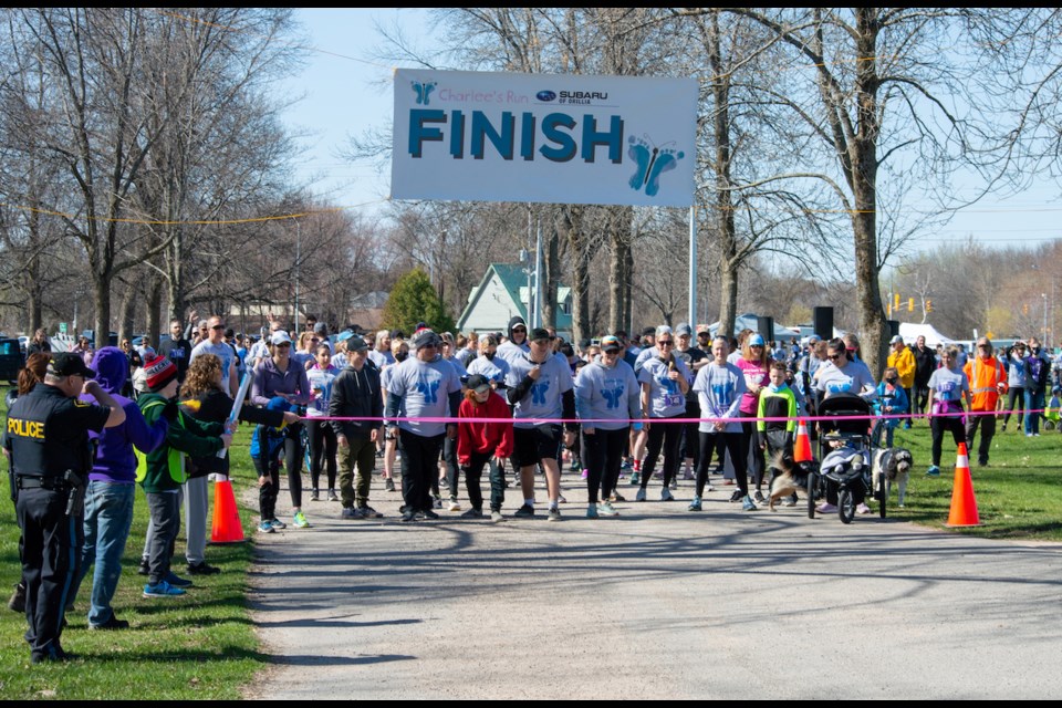 More than 600 people ran, walked and biked in Charlee’s Run on Saturday morning at Tudhope Park.