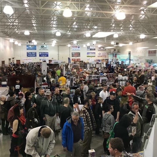 Fans of pop culture and comic books will be able to return to Cottage CountryCon this fall. This photo shows the crowd at a previous event at Orillia's Barnfield Recreation Centre.