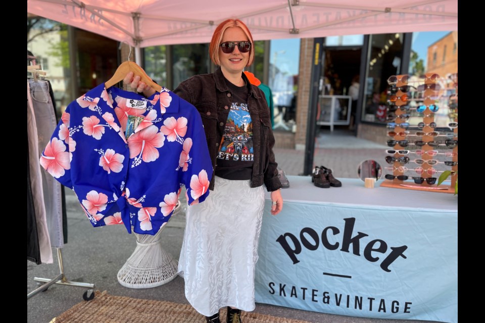 Grace Schofield, co-owner of Pocket Skate and Vintage, came up with the idea of the Vintage Market, which is happening Saturday in downtown Orillia. 