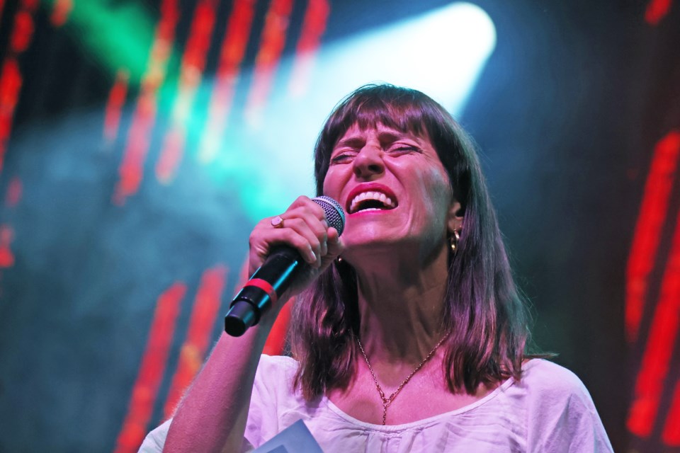 Feist closes the show on the main stage at the Mariposa Folk Festival on Sunday night. The annual three-day event at Tudhope Park was a sell-out, attracting 30,000 people to the weekend full of music, art and fun.