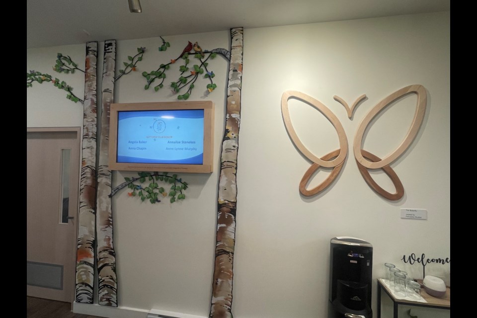 Mariposa House Hospice unveiled a Butterfly Club tribute wall in its main entrance Saturday to honour loyal donors.
