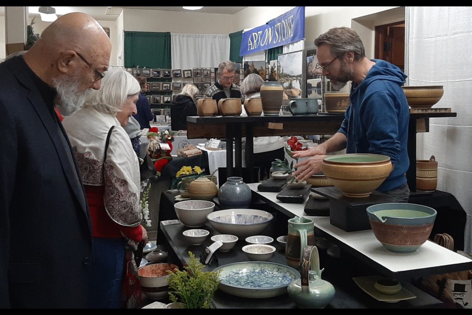 Pottery is just one of the media featured as part of the Juried Artisan Market - a feature of this weekend's first annual Downtown Orillia Christmas Market. Anna Proctor/OrilliaMatters