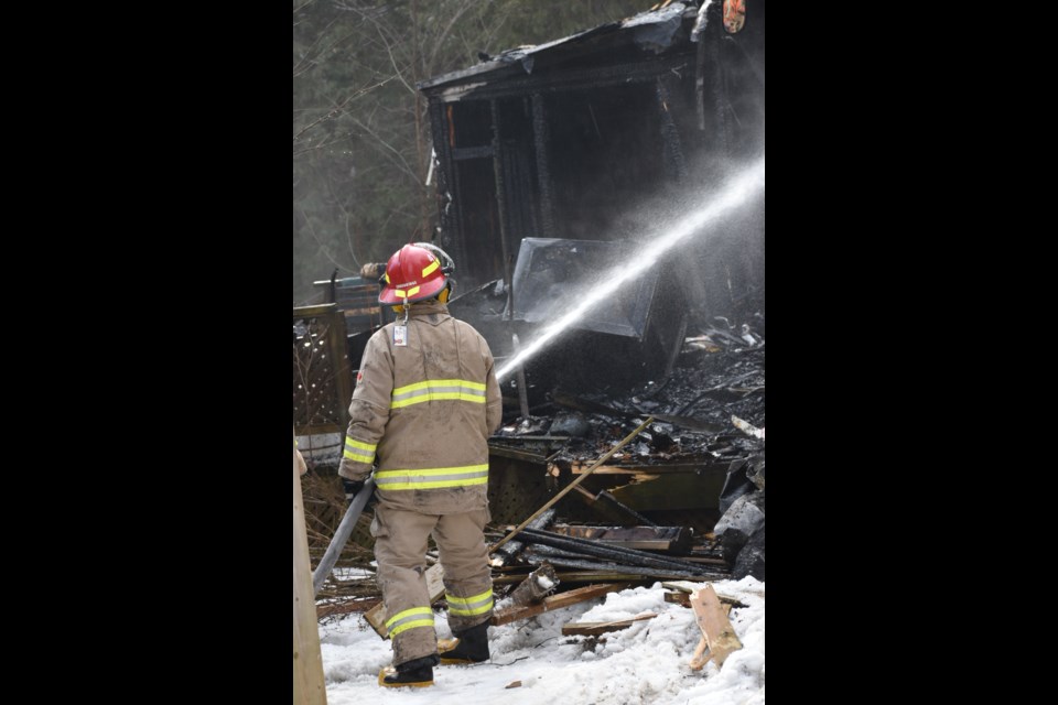 A modular home in Oro-Medonte Township was destroyed by fire Tuesday morning.