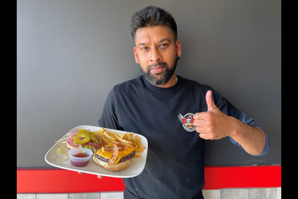 Westreet Burger & Wings co-owner Danes Kandasamy says Orillia has been supportive of his new business. 