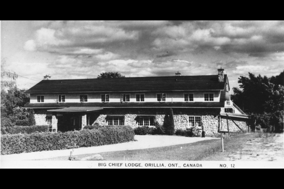 The Big Chief Lodge featured local fieldstone in its design when it was rebuilt after a fire in 1933.