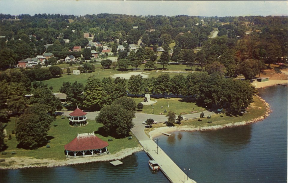 182 Couchiching Park Aerial View  c1960