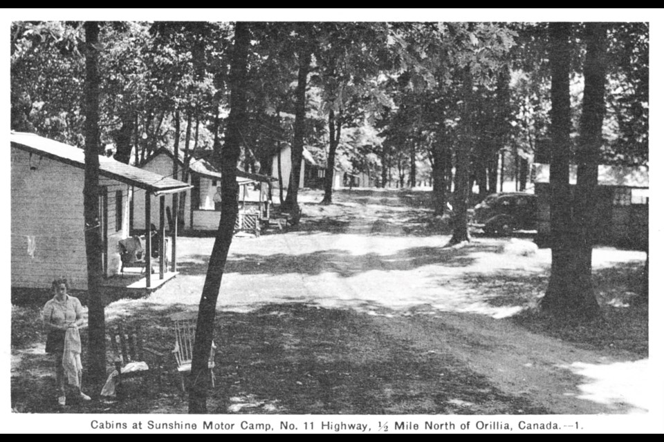 This postcard of Sunshine Motor Camp on Laclie Street is from about 1945.