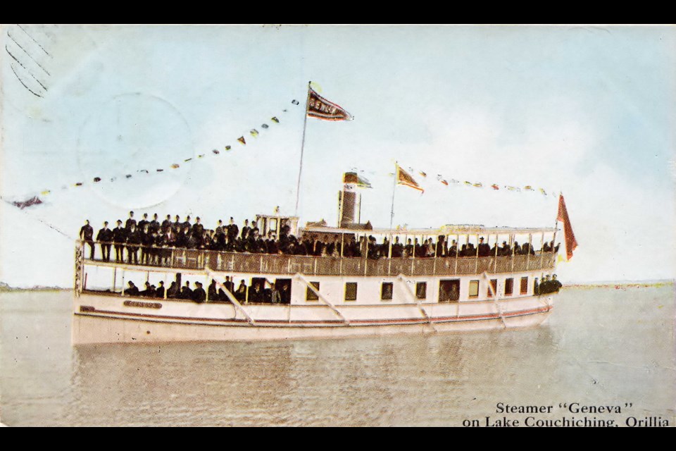 The Geneva, a steamer that plied local lakes in the early 1900s, could carry up to 214 passengers.
