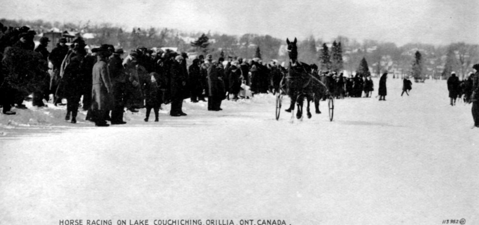New for Feb. 1176 Horse Racing on lake  c1920