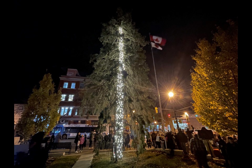 The Orillia Opera House tree was lit for the season Friday following the annual Children's Candlelight Parade.