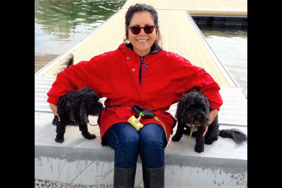 Joan Mizzi-Fry is shown with her dogs, Oscar, right, and the late Emmy. Supplied photo
