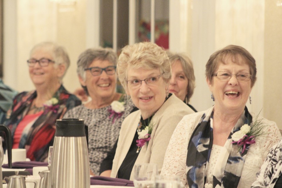 Graduates from the Orillia School of Nursing's class of 1968 were celebrated Friday night during the Orillia Soldiers' Memorial Hospital Nurses Alumnae's annual dinner at the Best Western Plus Mariposa Inn and Conference Centre. Nathan Taylor/OrilliaMatters