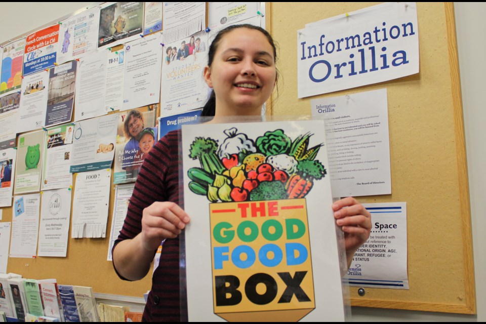 Nicolette Hawco, the operations manager at Information Orillia, is one of three staffers who will be out of work as of Oct. 1 as the organization has decided to close. The Good Food Box program is continuing! OrilliaMatters File Photo