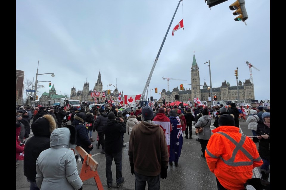 Downtown Ottawa was jam-packed again on Friday afternoon, marking the third successive weekend that protesters were occupying the nation's capital.