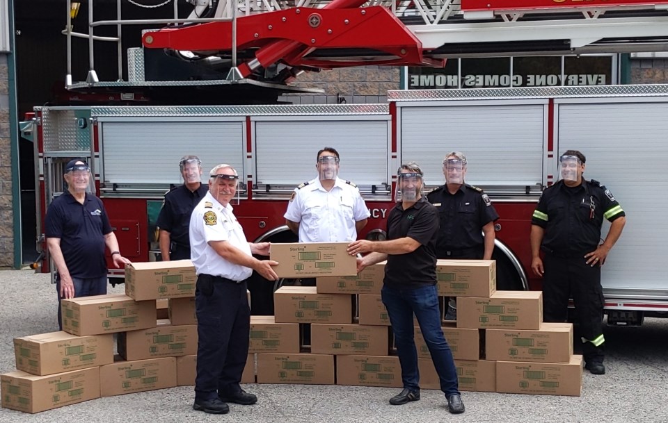 ppe donation to oro medonte firefighters