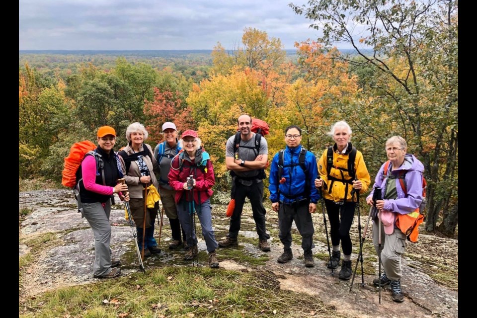 Hikers from around the region enjoyed the fine weather and fall colours during the first annual Nine Clubs of Ganaraska Hike at the QE 11 Wildlands Provincial Park. Contributed photo