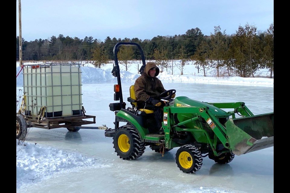 Cordery Electrical Contracting Inc. owner Richard Cordery spent almost every day over the past two months flooding and scraping his ice rink, which he made available to the public - for free.