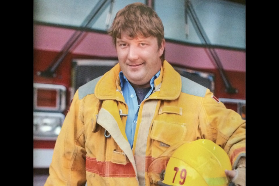 Mark Jones, a volunteer firefighter with Severn Township, helped save a woman from a house fire Sunday in Oro-Medonte. Supplied photo
