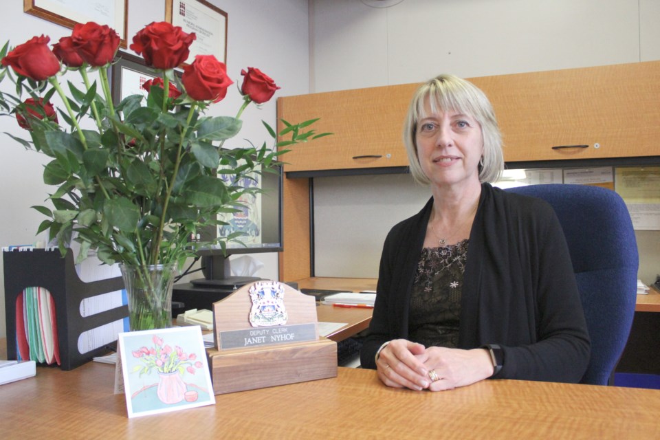 Janet Nyhof has retired as deputy clerk after 34 years of working for the City of Orillia. Nathan Taylor/OrilliaMatters