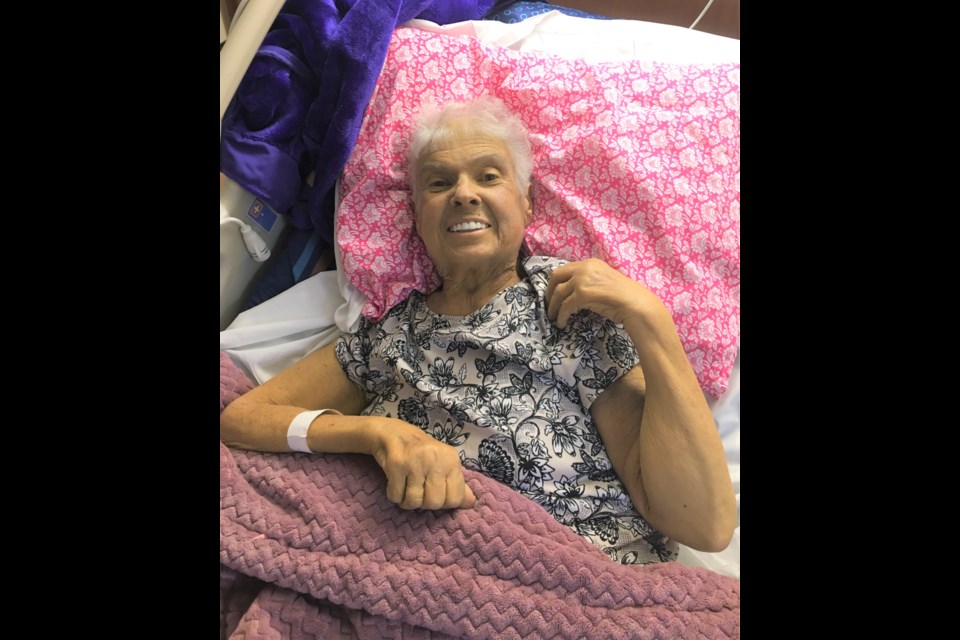 Irene Barnes is in palliative care. Her family is trying to get Spencer House in Orillia to allow her son and daughter to see her before she dies. Supplied photo