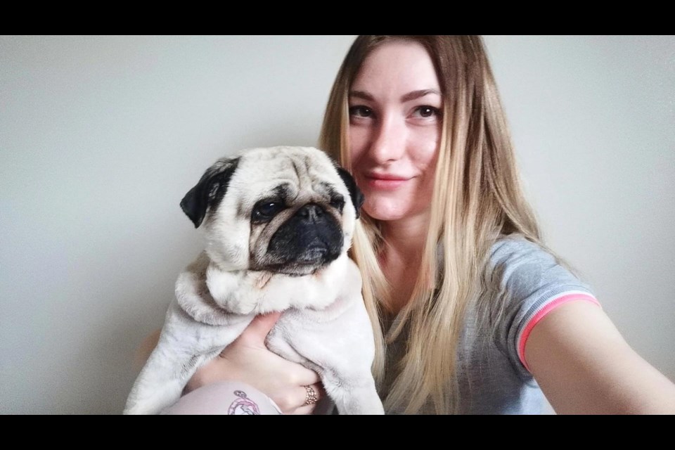 Alina Fitisova left her home country of Ukraine to regroup in Orillia with her support dog. She is now looking for a job and advocating to get other Ukrainians support. 