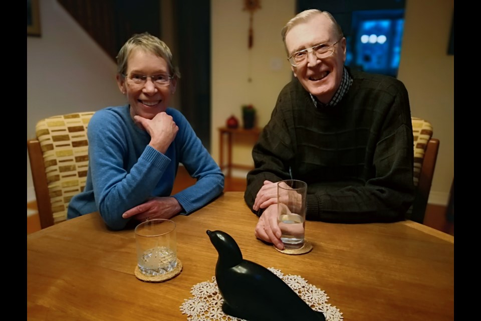 Cheryl Behan, 73, and Alec Adams, 83, feel a good sense of humour about life and death helps one prepare for the inevitable. Mehreen Shahid/OrilliaMatters