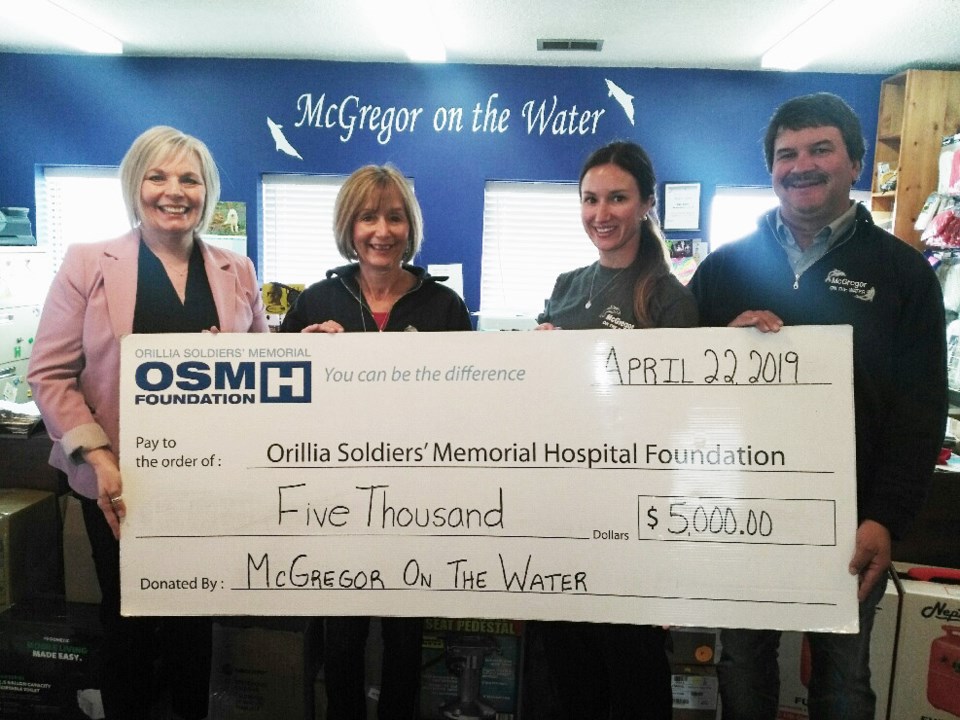 McGregor on the Water donates $5,000 to Orillia's hospital ...