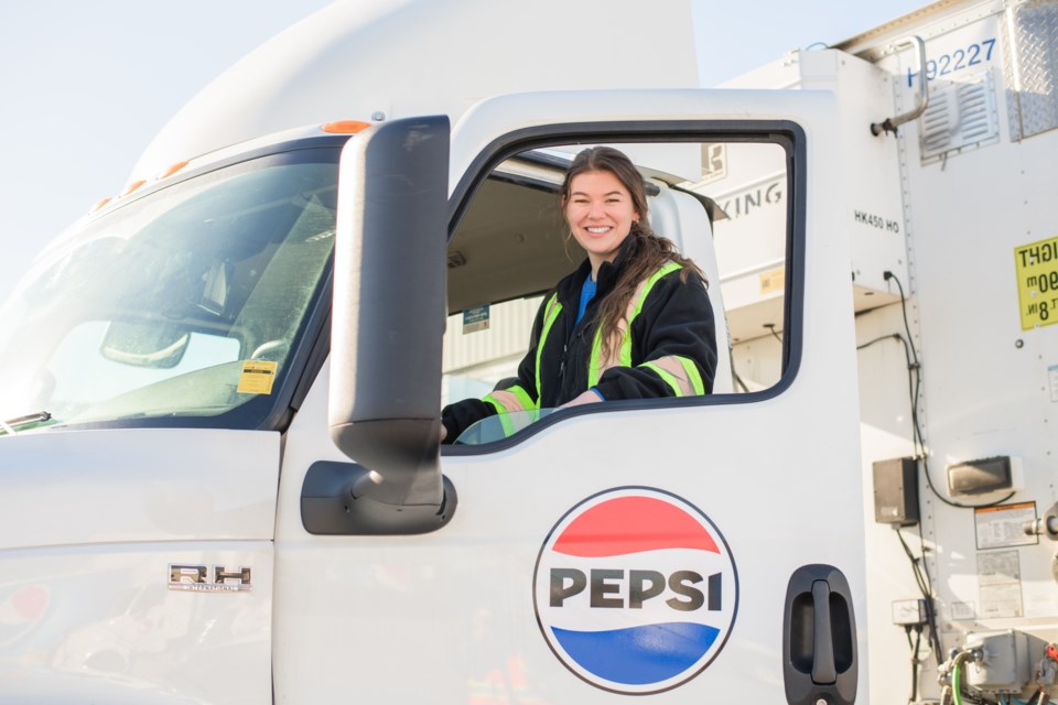Sterling Graham is being featured in the She Is PepsiCo campaign this month. She is a truck driver for the Orillia branch of Pepsi.