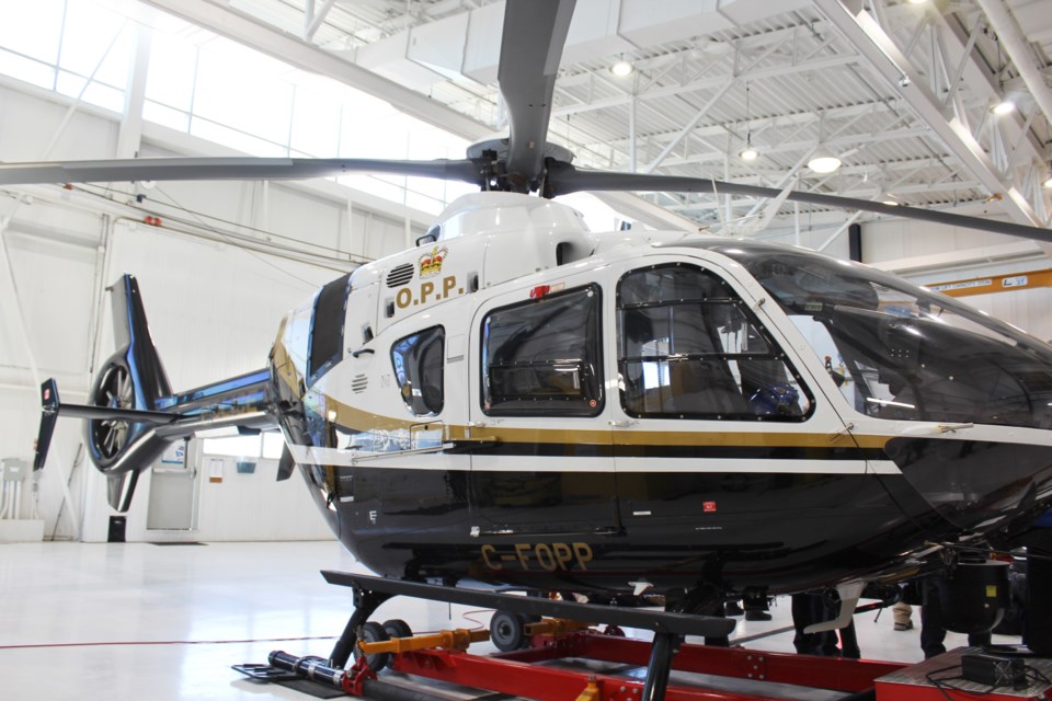 An OPP helicopter is shown in a file photo. Nathan Taylor/OrilliaMatters