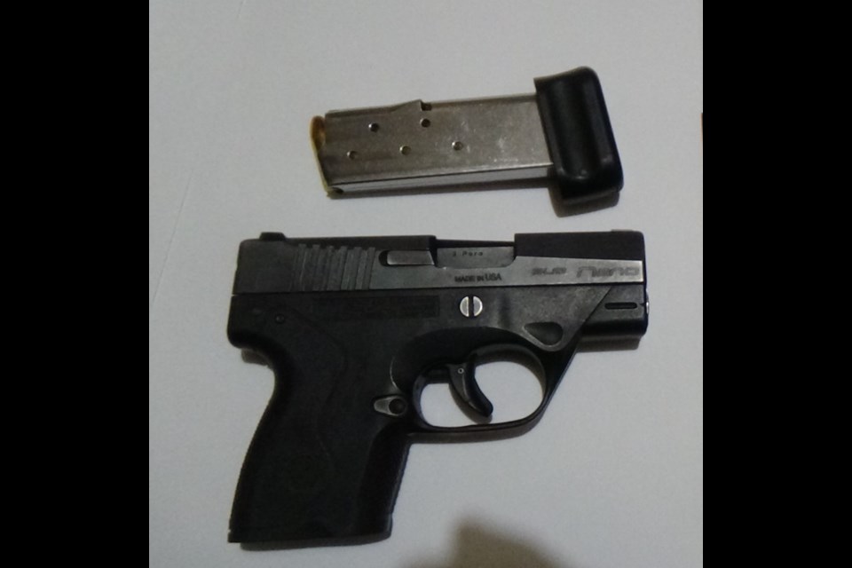 Handgun seized