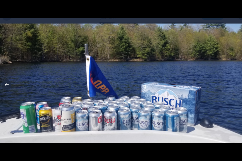 A quantity of alcohol was seized by the Orillia OPP marine unit yesterday  on the Trent-Severn Waterway. Liquor Licence Act charges were laid and the booze was seized. Orillia OPP Photo