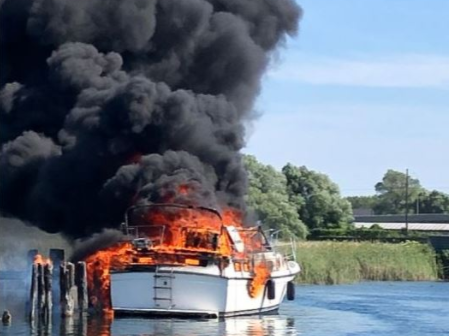 boat fire narrows opp