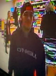 Do you recognize this person? He's wanted in connection with a Christmas Eve theft from a Mississaga Street business.