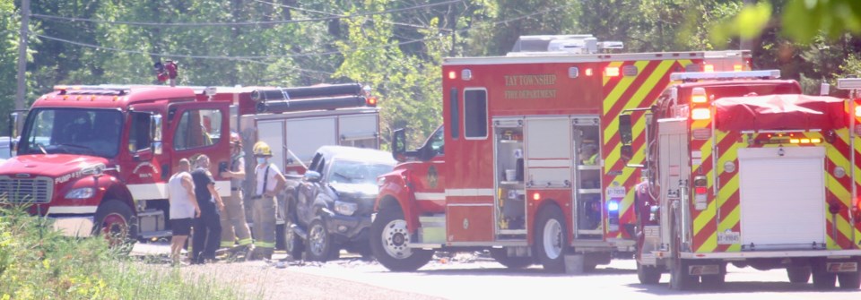 head on crash on highway 12 waubaushene july 2020