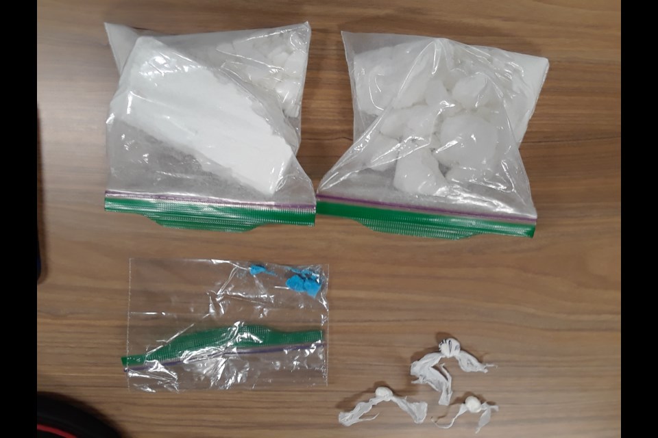 Orillia OPP seized a quantity of cocaine, cannabis and opioids as well as property obtained by crime and a prohibited device after arresting an Orillia man. 