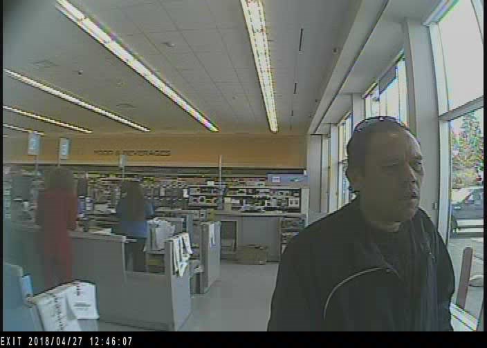 Do you know this person? He is wanted in connection with a theft from Shoppers Drug Mart.
