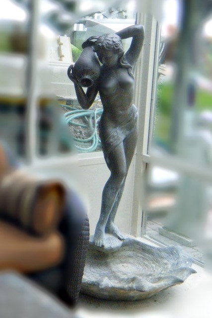 Bronze statue-blurred
