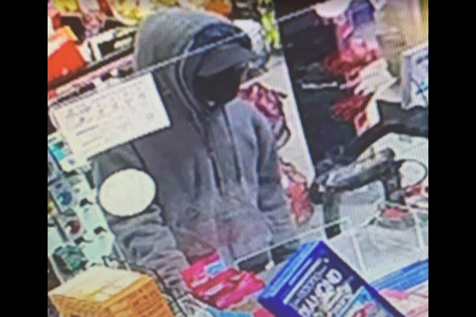 Orillia OPP are asking for the public's help to locate this man who is accused of robbing a Memorial Avenue convenience Store early Sunday morning.