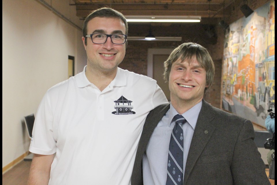 Mason Ainsworth, left, and Jay Fallis will represent Orillia's Ward 3 for the next four years. Ainsworth was re-elected as councillor while Fallis won a seat in his political debut. Nathan Taylor/OrilliaMatters