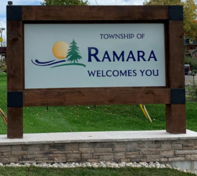 township of ramara sign stock