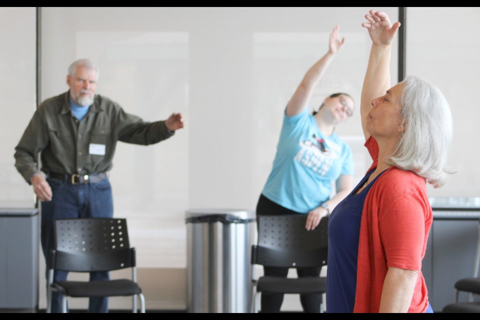 Miriam Goldberger leads a Gentle Moves class recently at the Orillia Waterfront Centre. Nathan Taylor/OrilliaMatters