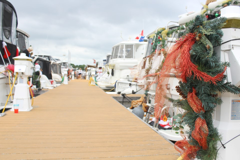 The docks at the Port of Orillia were looking festive during last year's Christmas in June. Saturday, the popular annual event returns. Nathan Taylor/OrilliaMatters