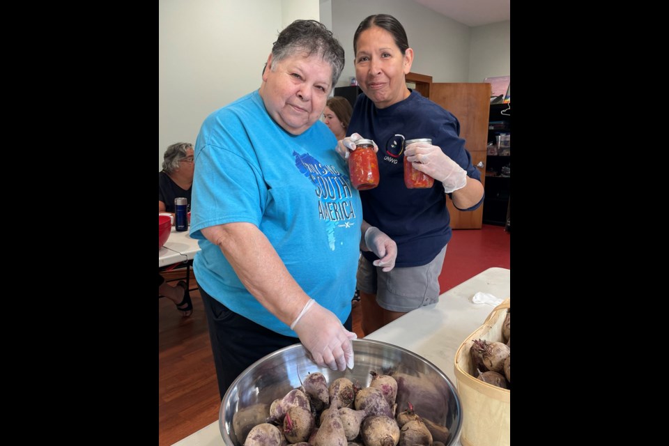 Lurleen Ashkewe and her mom, Gardenia, get set to present a beet canning workshop, part of the Orillia Native Women’s Group’s Ambe Tigadaw (Let's Grow Together) program.