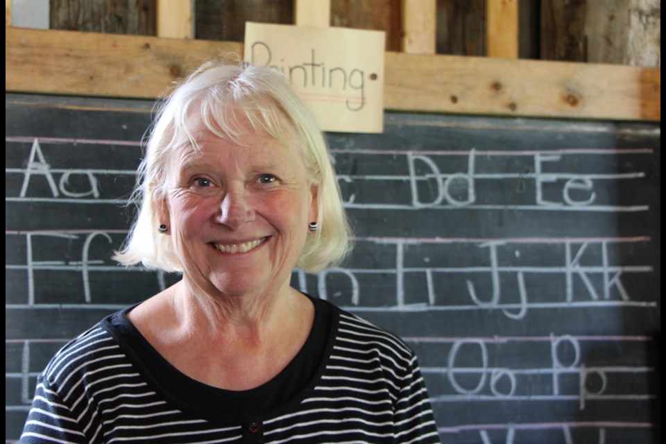 Coldwater Canadiana Heritage Museum curator, Patricia Turnour, a retired teacher, enjoys introducing school children to a typical school day in the late 1800s.